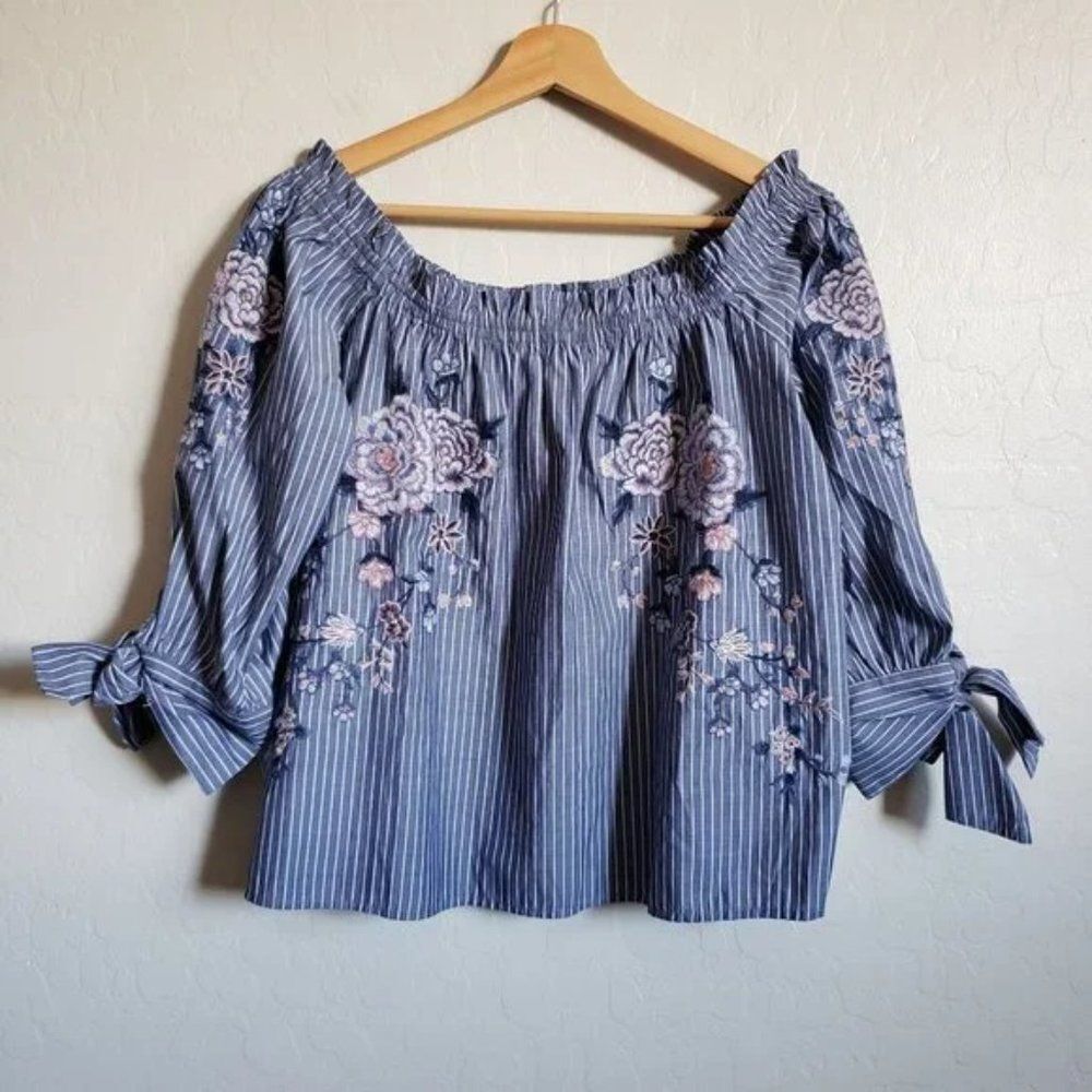American Eagle Outfitters Top Small Boho Floral NWOT Inspection Stickers Intact - Picture 3 of 8